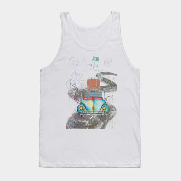 travels Tank Top by Miladrawcolors